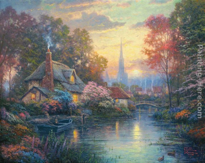 Thomas Kinkade Nanette's Cottage